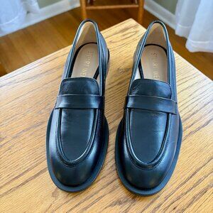 Stuart Weitzman Palmer Sleek Loafer, Leather, Black, Women's 7.5